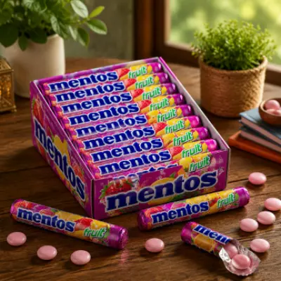 Mentos Fruit Flavoured Candy Roll
