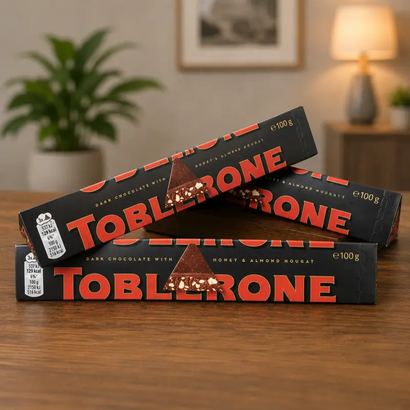 Toblerone Dark Chocolate with Honey & Almond Nougat 100g | Imported Swiss Chocolate