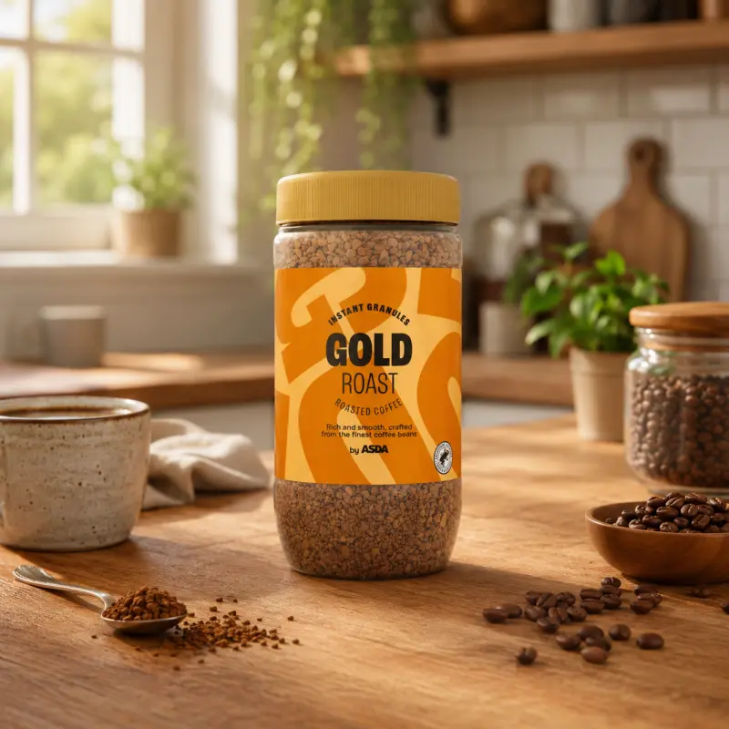 ☕ ASDA Gold Roast Instant Granules Coffee – Rich & Smooth Roasted Coffee Experience