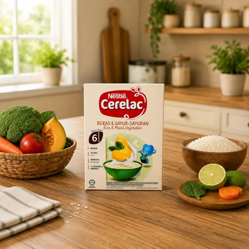 Nestlé Cerelac Rice & Mixed Vegetables (6+ Months Baby Cereal)