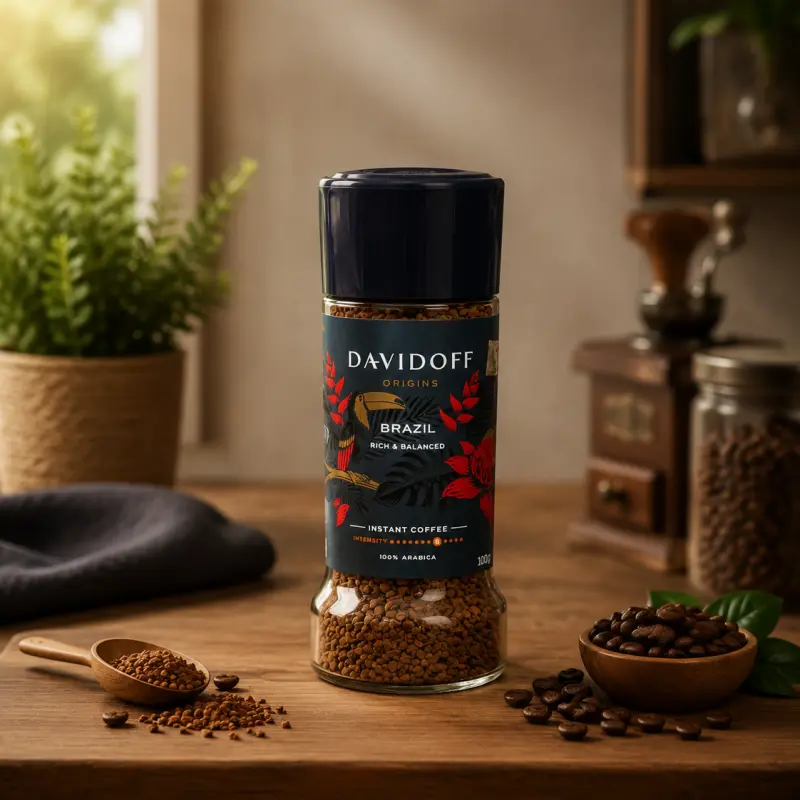 Davidoff Origins Brazil Rich & Balanced Instant Coffee – 100g