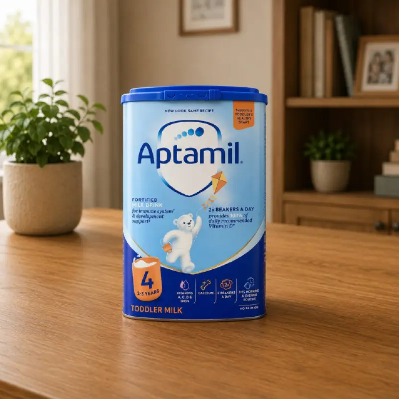 Aptamil 4 Toddler Milk 800g হলো ২–৩ বছর বয়সী শিশুর জন্য premium fortified milk drink, যাতে রয়েছে Vitamin A, C, D, Iron ও Calcium।